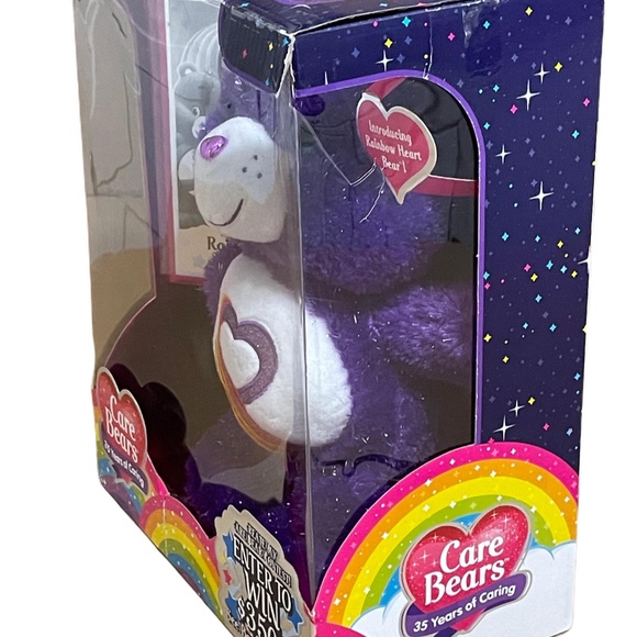 CARE BEARS 35th Anniversary Rainbow Heart Bear Limited Edition NEW! - Picture 6 of 6